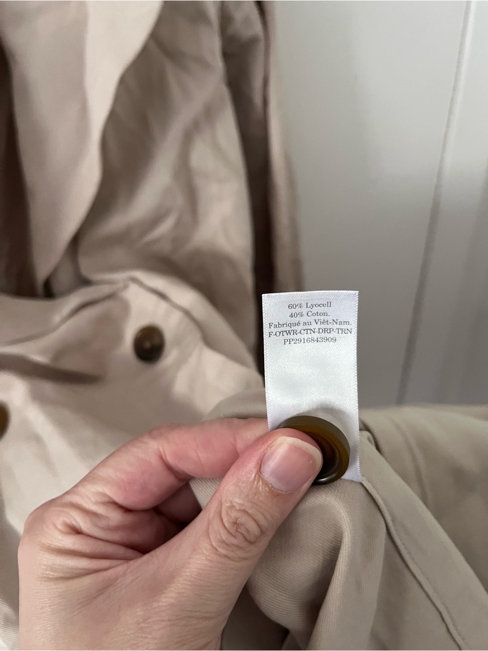 Everlane Women’s Drape Trench Coat Khaki Double Breasted Lyocell Size XS - Picture 9 of 15